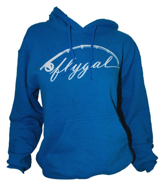 Flygal Logo Hoody – Sapphire/White