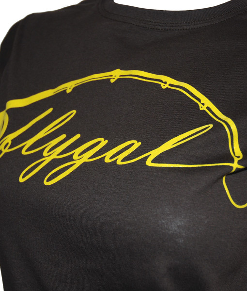 Flygal T-Shirt Dark Brown/Yellow